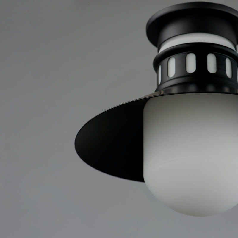 Maxim 35120SWBK Admiralty 1 Light Outdoor Flush Mount | Black