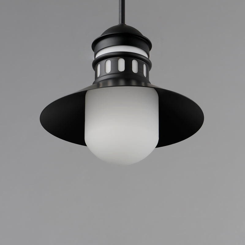 Maxim 35121SWBK Admiralty 1 Light Outdoor Pendant | Black