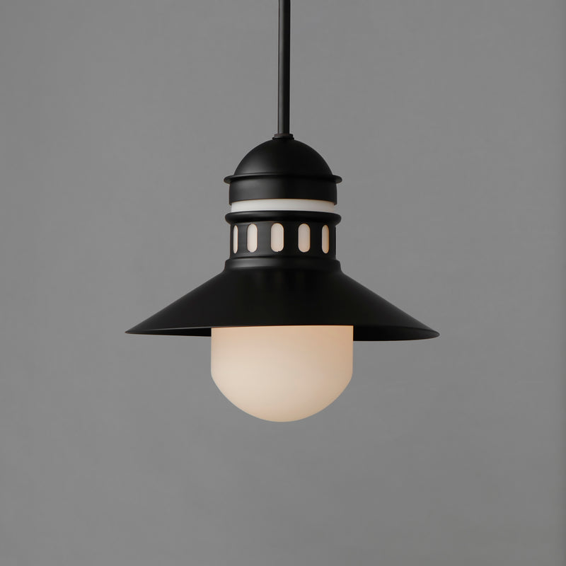 Maxim 35121SWBK Admiralty 1 Light Outdoor Pendant | Black