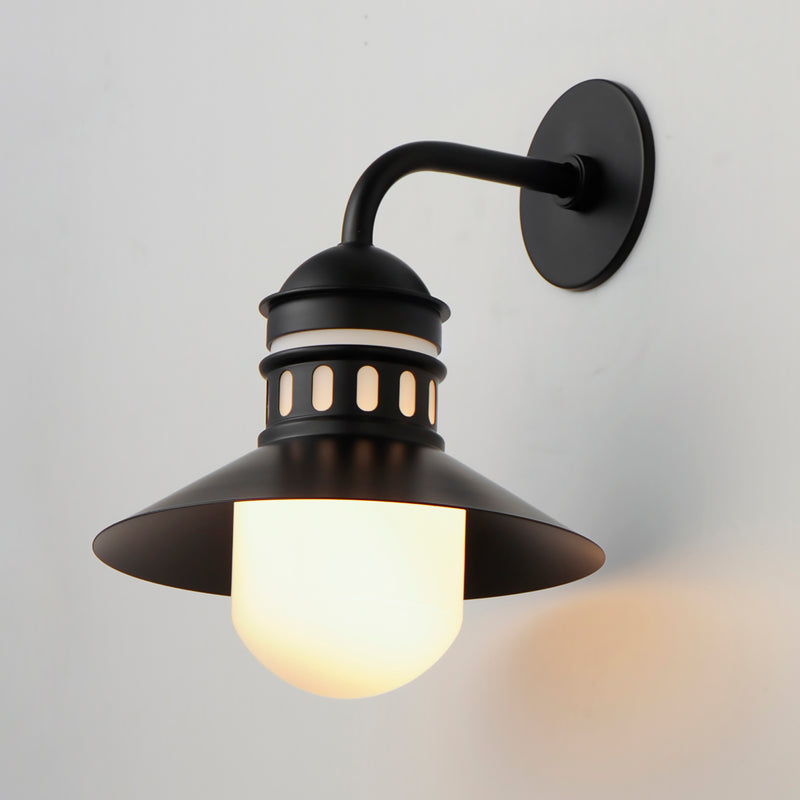 Maxim 35124SWBK Admiralty 1 Light Outdoor Wall Sconce | Black
