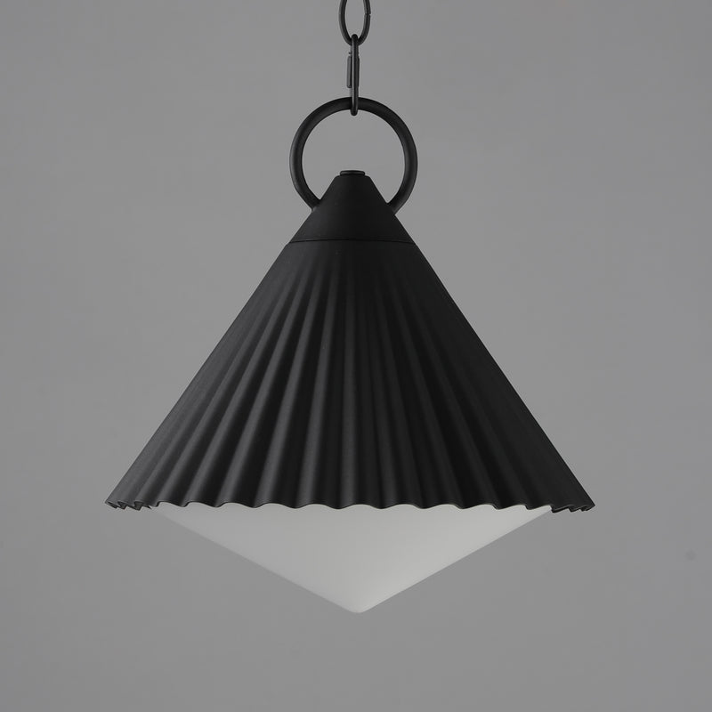 Maxim 35131WTBK Odette 13" Pendant | Black