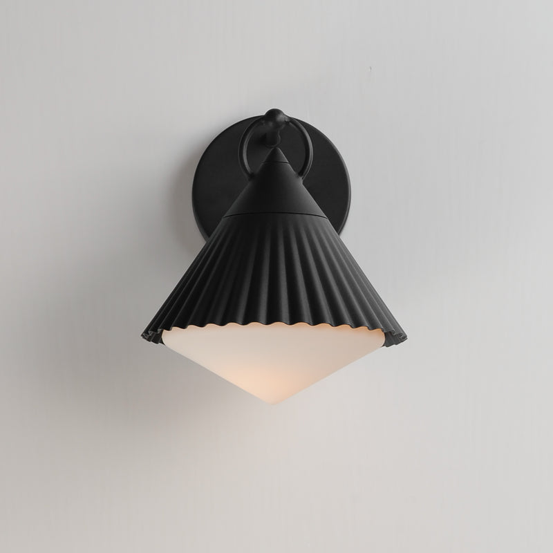 Maxim 35132WTBK Odette 10" Wall Sconce | Black
