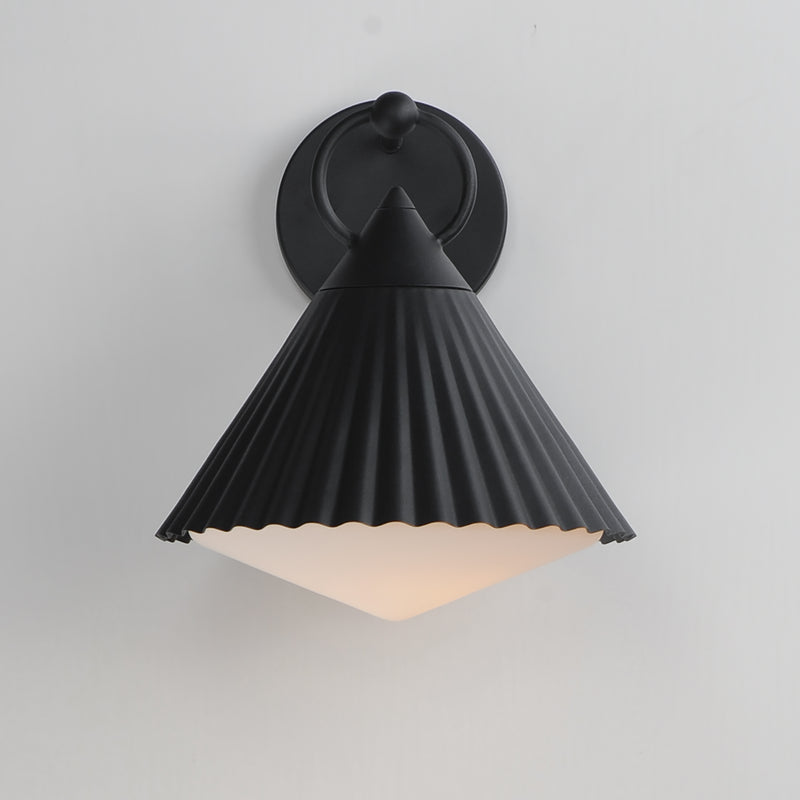 Maxim 35134WTBK Odette 12" Wall Sconce | Black