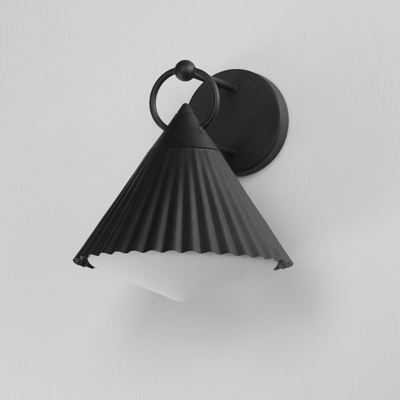 Maxim 35134WTBK Odette 12" Wall Sconce | Black