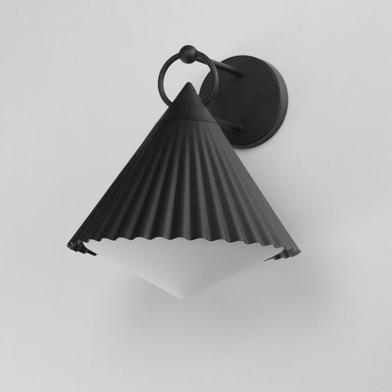 Maxim 35136WTBK Odette 14" Wall Sconce | Black
