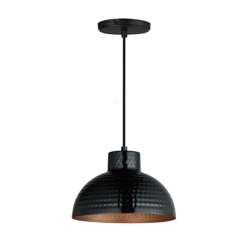 Maxim 35142BKACP Rockport 1 Light Pendant | Black / Antique Copper