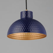 Maxim 35142GNNAB Rockport 10" 1 Light Pendant | Glossy Navy / Natural Aged Brass