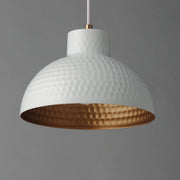 Maxim 35142WTNAB Rockport 10" 1 Light Pendant | White/Natural Aged Brass