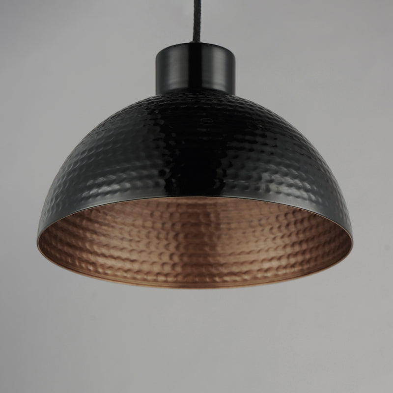 Maxim 35144BKACP Rockport 1 Light Pendant | Black / Antique Copper