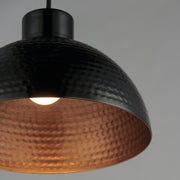 Maxim 35144BKACP Rockport 1 Light Pendant | Black / Antique Copper