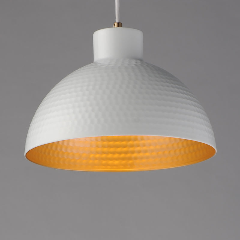 Maxim 35144WTNAB Rockport 12" 1 Light Pendant | White/Natural Aged Brass