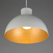 Maxim 35144WTNAB Rockport 12" 1 Light Pendant | White/Natural Aged Brass