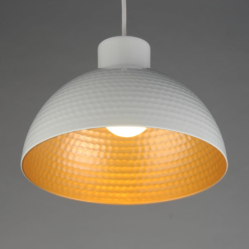 Maxim 35144WTNAB Rockport 12" 1 Light Pendant | White/Natural Aged Brass