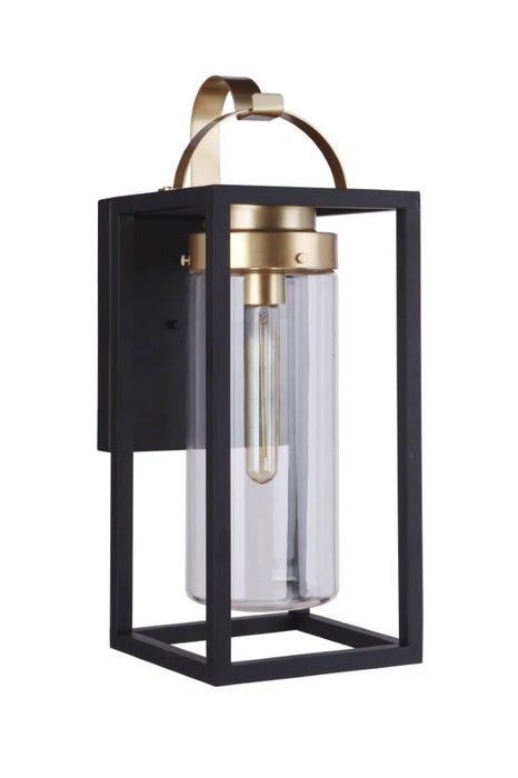 Craftmade ZA4814-MNSB Neo 1 Light Medium Outdoor Wall Lantern -Midnight/Satin Brass