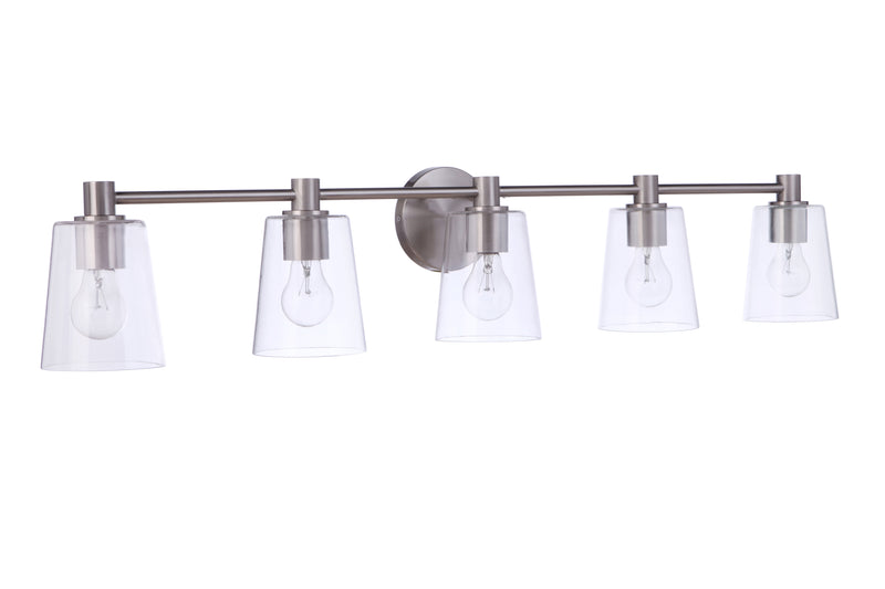 Craftmade 12642BNK5 Emilio 5 Light Vanity -Brushed Polished Nickel