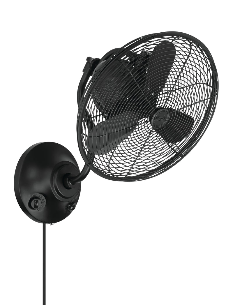 Craftmade BW116FB3 Bellows I Outdoor Wall Mount Fan -Flat Black