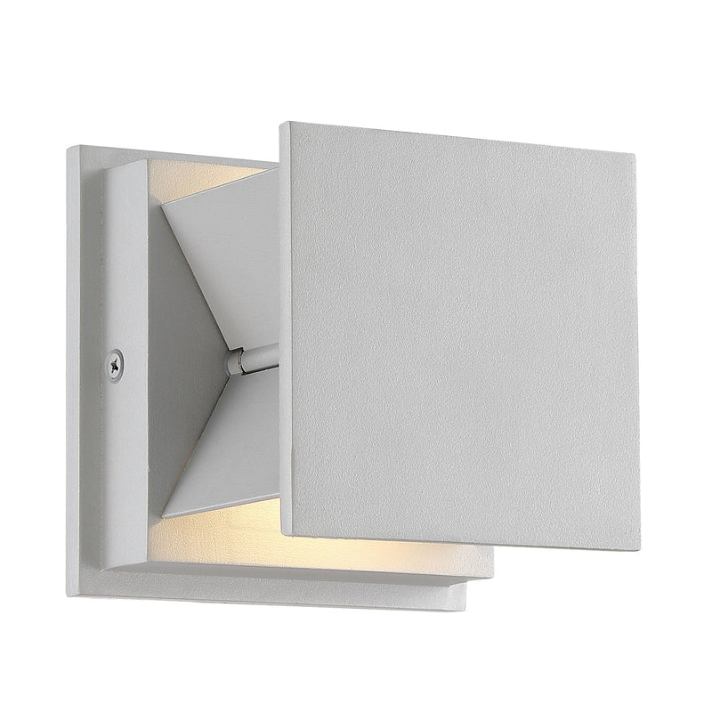George Kovacs P1243-566-L Baffled LED Wall Mount -Silver Dust