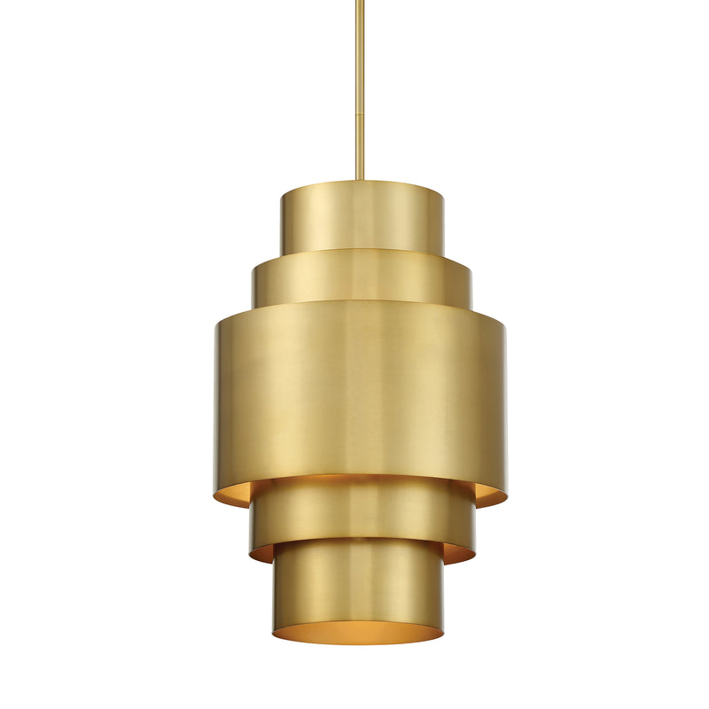 Minka Lavery Spyglass Terrace 3 Light Pendant-Soft Brass