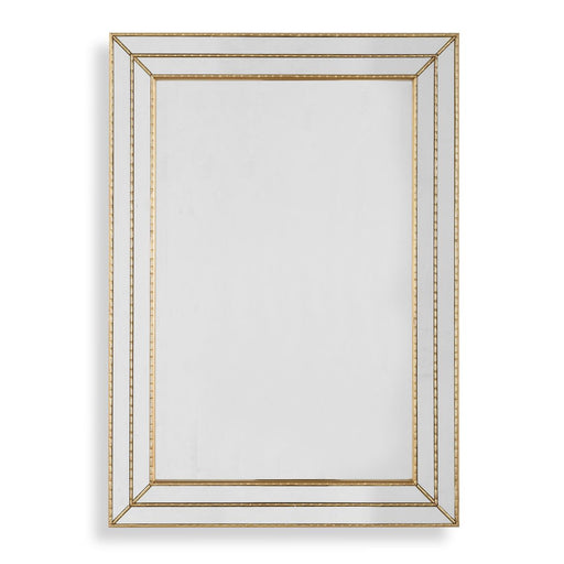 Riventa Metallic Gold Mirror | Modern Rectangle Engineered Wood Frame Bathroom Vanity Mirror Mounted Vertical or Horizontal (24 in. W x 34 in. H x 1 in. D)