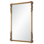 Glavora Antique Gold Mirror | Classic Ornate Rectangle Engineered Wood Frame Bathroom Vanity Mirror Mounted Vertical or Horizontal (24 in. W x 36 in. H x 1 in. D)