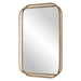 Domora Brushed Gold with Silver Highlights Mirror | Modern Rectangle Iron Frame Bathroom Vanity Mirror with Rounded Corners Mounted Vertical or Horizontal (24 in. W x 36 in. H x 1 in. D)