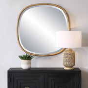 Seastran Coastal Mirror | Modern Round Natural Rattan Frame Mirror (34 in. W x 34 in. H x 2 in. D)