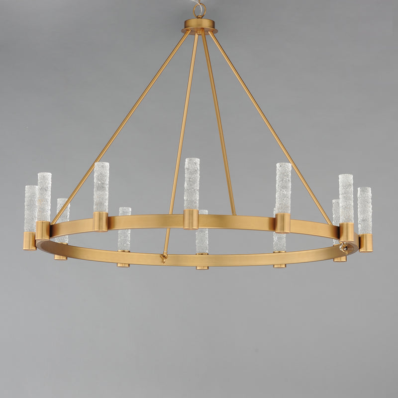 Maxim 38448IBNAB Duchess 12 Light Chandelier | Natural Aged Brass