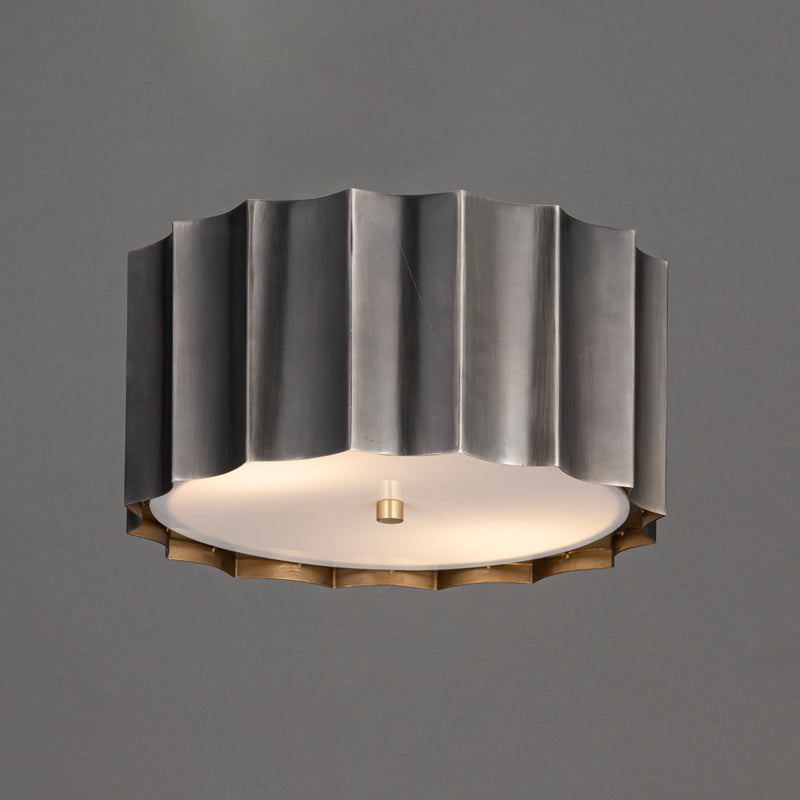 Maxim 39130GMGLD Allegra Flush Mount | Gunmetal / Gold