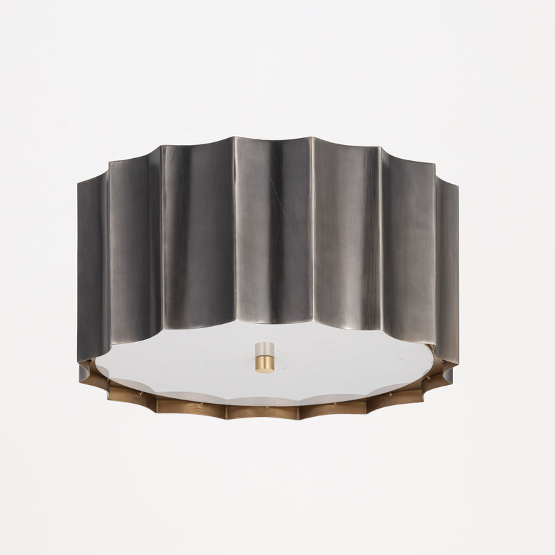 Maxim 39130GMGLD Allegra Flush Mount | Gunmetal / Gold