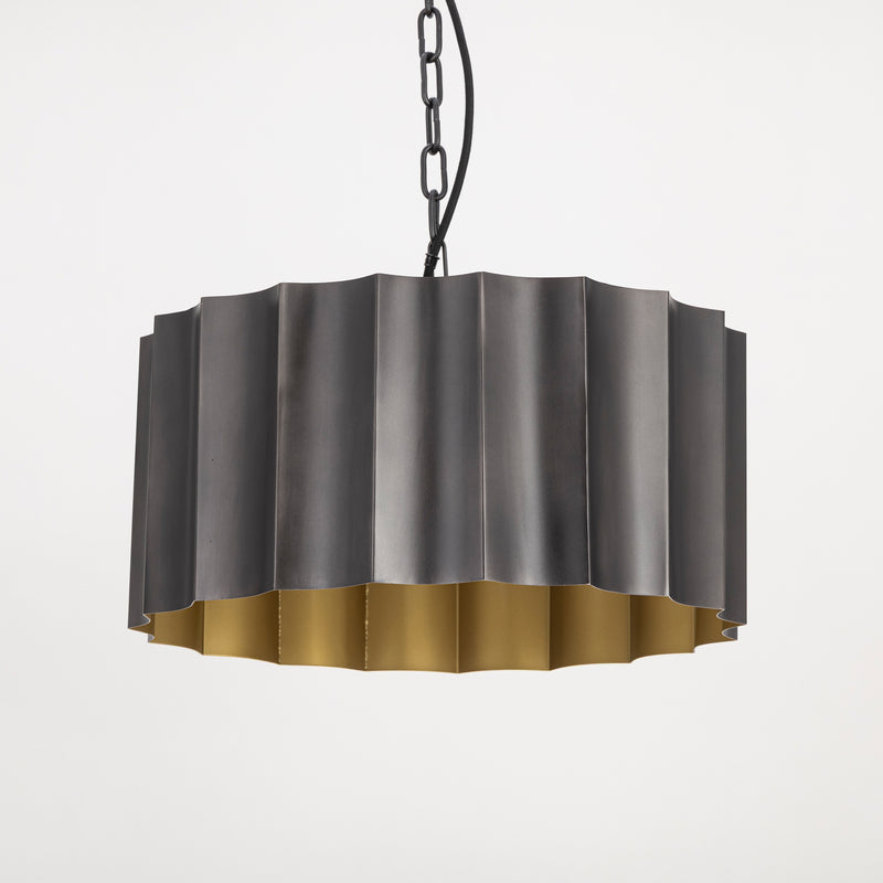 Maxim 39133GMGLD Allegra Large 1 Light Pendant | Gunmetal / Gold