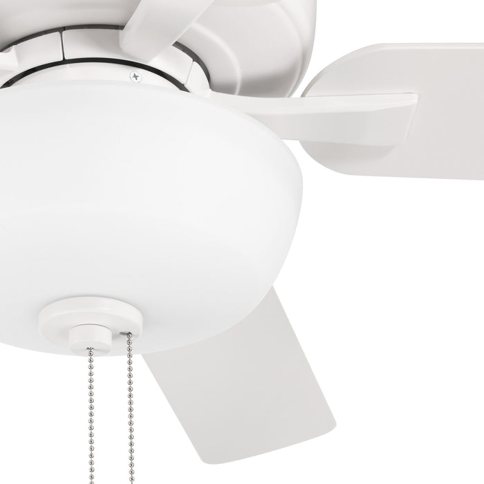 Gallant 52 in. Matte White Ceiling Fan with LED Light and Pull Chain Control