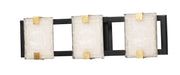 Maxim 39532CYBKGL Radiant 3 Light LED Bath Vanity | Black / Gold Leaf