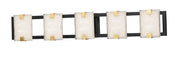 Maxim 39533CYBKGL Radiant 5 Light LED Bath Vanity | Black / Gold Leaf