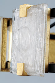 Maxim 39534CYBKGL Radiant 7 Light LED Bath Vanity | Black / Gold Leaf