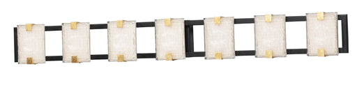 Maxim 39534CYBKGL Radiant 7 Light LED Bath Vanity | Black / Gold Leaf