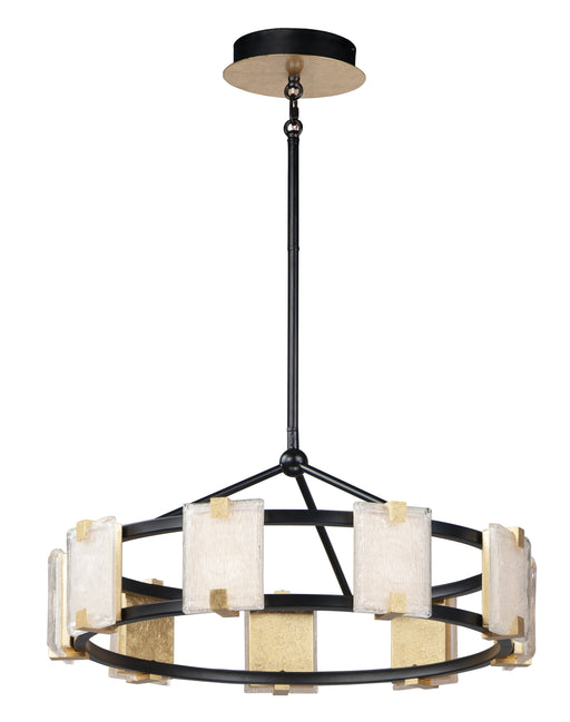 Maxim 39535CYBKGL Radiant 9 Light LED Chandelier | Black / Gold Leaf