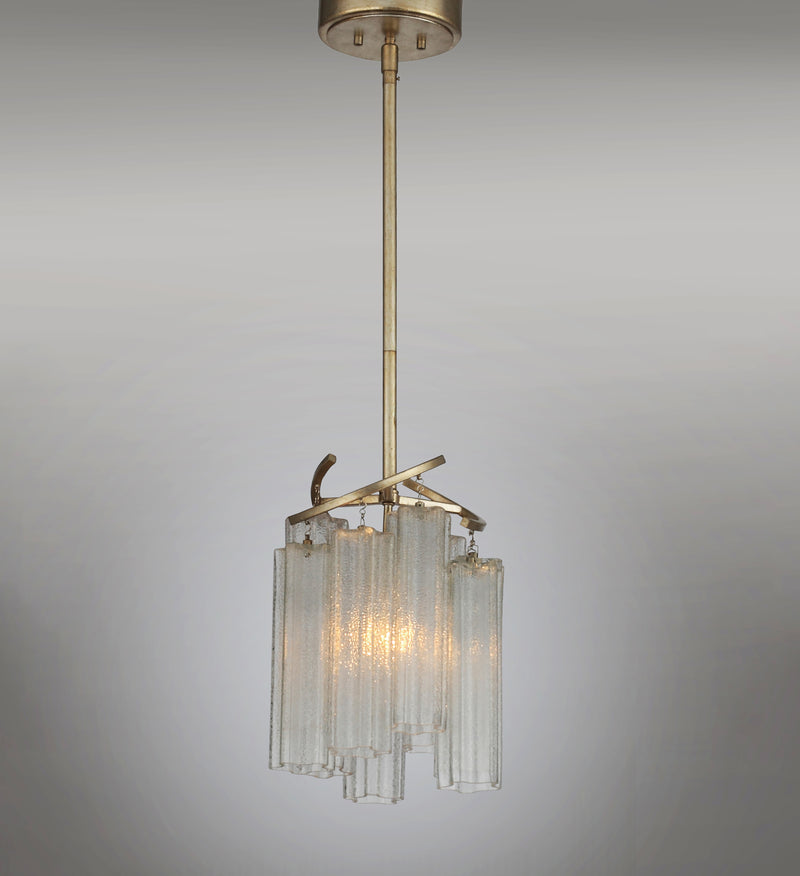 Maxim 39573WFLGS Victoria 1 Light Pendant | Golden Silver