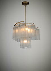 Maxim 39575WFLGS Victoria 7 Light Pendant | Golden Silver