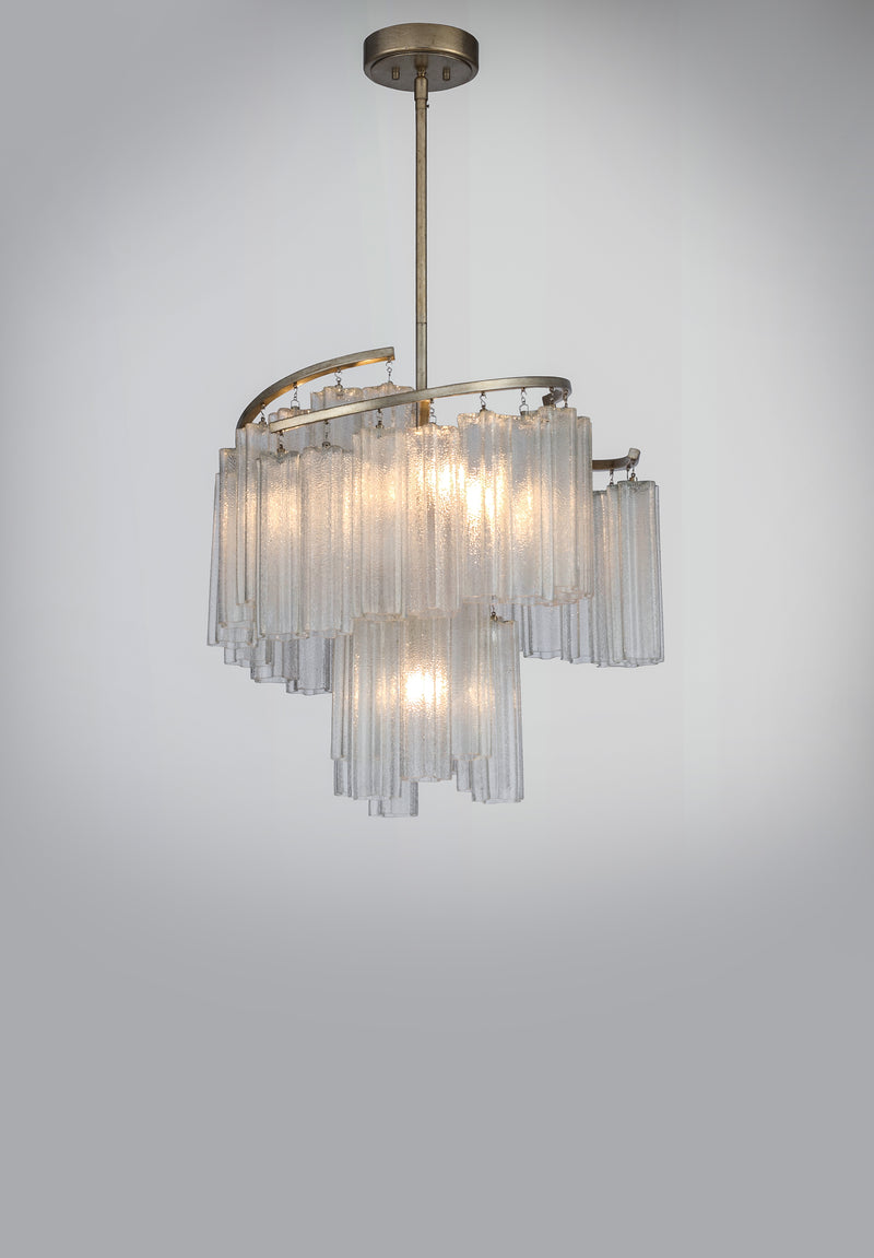 Maxim 39575WFLGS Victoria 7 Light Pendant | Golden Silver