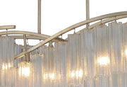Maxim 39579WFLGS Victoria 6 Light Linear Chandelier | Golden Silver
