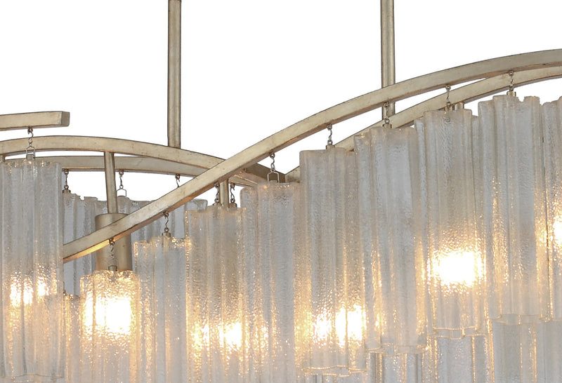 Maxim 39579WFLGS Victoria 6 Light Linear Chandelier | Golden Silver
