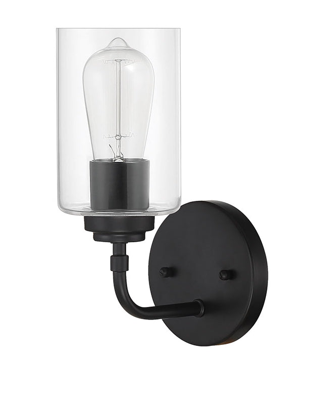 Craftmade 56001-FB Stowe 1 Light Wall Light Sconce -Flat Black