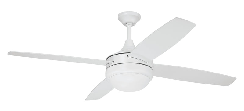 Craftmade PHZ52W4 Phaze II 4- Blade LED Ceiling Fan -White - ALCOVE LIGHTING