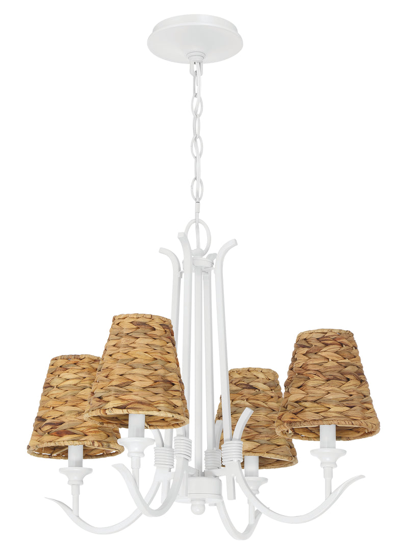 Craftmade 58324-MWW Kokomo 4 Light Chandelier -Matte White