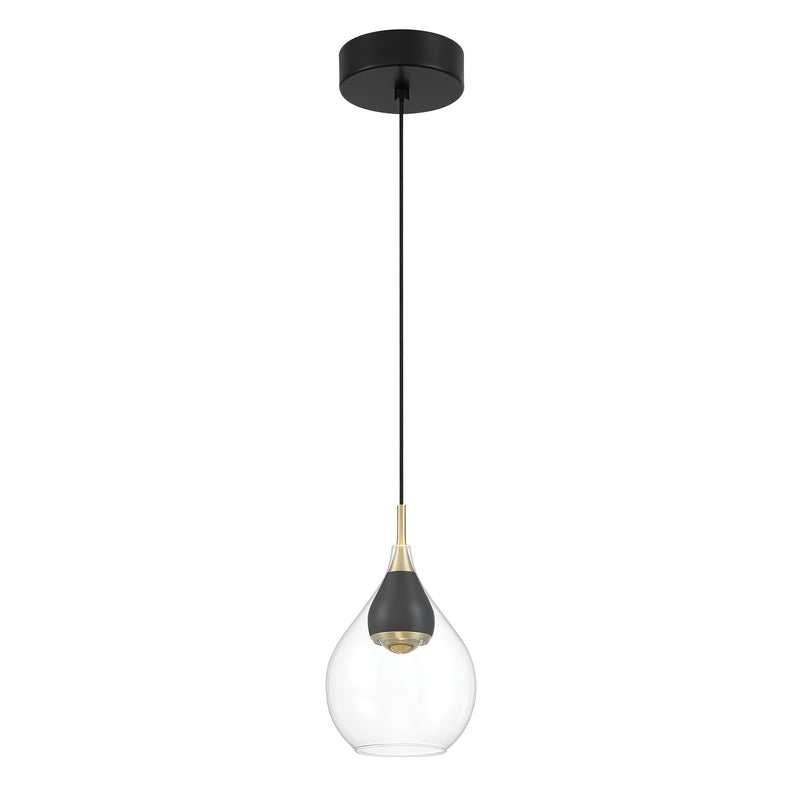 George Kovacs P5461-884-L Arabesque Mini LED Pendant Light -Coal and Brushed Gold