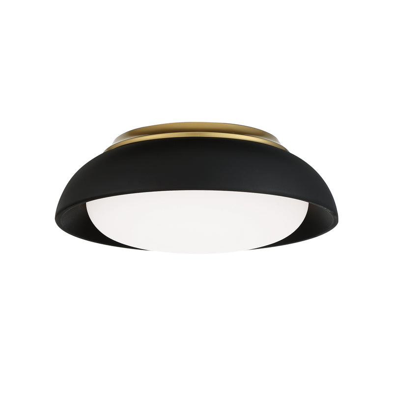 Minka Lavery 12" LED Flush Mount-Coal w/ Honey Gold Highlight