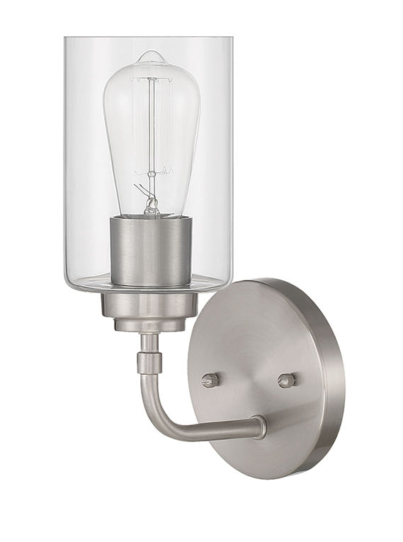 Craftmade 56001-BNK Stowe 1 Light Wall Light Sconce -Brushed Polished Nickel