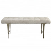 Uttermost Imperial Upholstered Gray Bench - ALCOVE LIGHTING