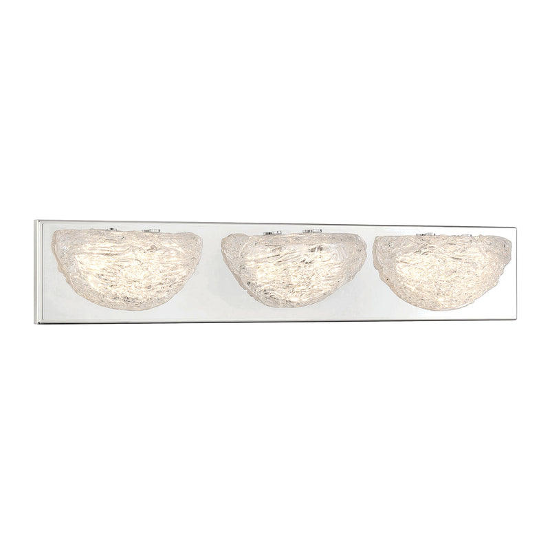 George Kovacs P5443-077-L Modern Ice 3 Lgiht LED Bath Light -Chrome
