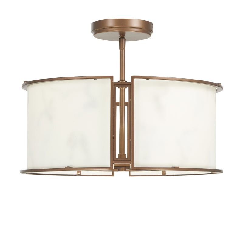 Minka Lavery Buchanan 4 Light Semi Flush Mount-Hellenic Bronze